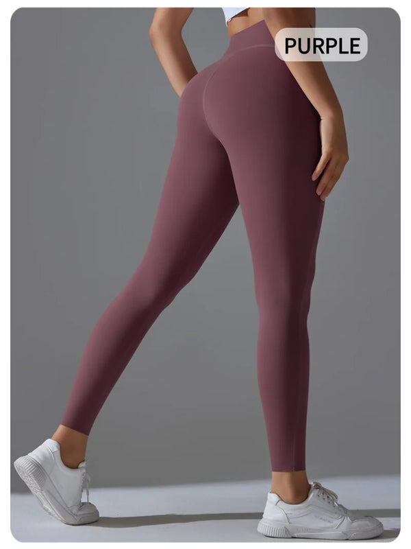 Women's High Waisted Peach Hip Lifting Yoga Leggings