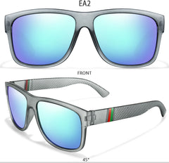 Classic Men Square Polarized Fishing Sunglasses Outdoor Driving Cycling Running Goggles Vintage Large Frame