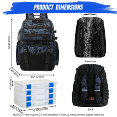 45L Fishing Backpack Cooler Tackle Storage Bag