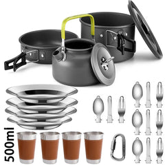Camping Cookware Set Non Stick Pots For Two
