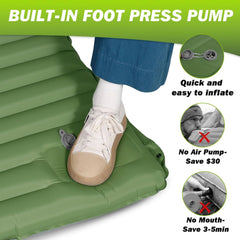 Extra Thick 4" Self-Inflating Camping Sleeping pad