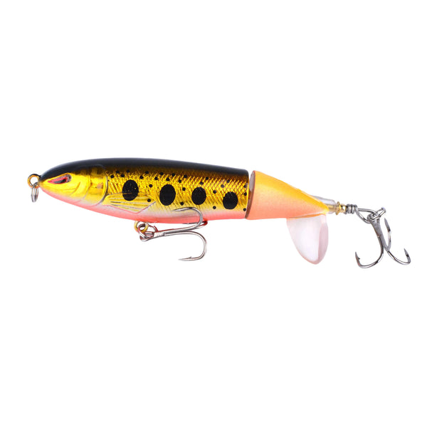 Whopper Popper Topwater Rotating Tail Fishing Lure