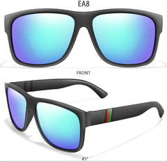 Classic Men Square Polarized Fishing Sunglasses Outdoor Driving Cycling Running Goggles Vintage Large Frame