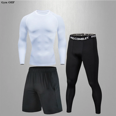 Men's Compression Rashguard Gym Running Training Suit