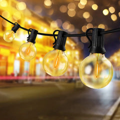 Solar G40 LED Outdoor String Lights with Remote