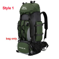 90L Waterproof Hiking Camping Backpack Large Capacity
