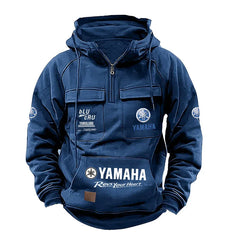Men's Oversized Hooded Multi-Pocket Sweatshirt Jacket