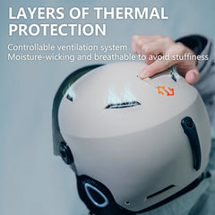 Professional Ski Helmet with Integrated Goggles