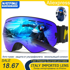 UV400 Anti-Fog Ski & Snowboard Goggles