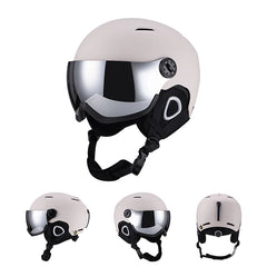 Professional Ski Helmet with Integrated Goggles