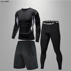 Men's Compression Rashguard Gym Running Training Suit