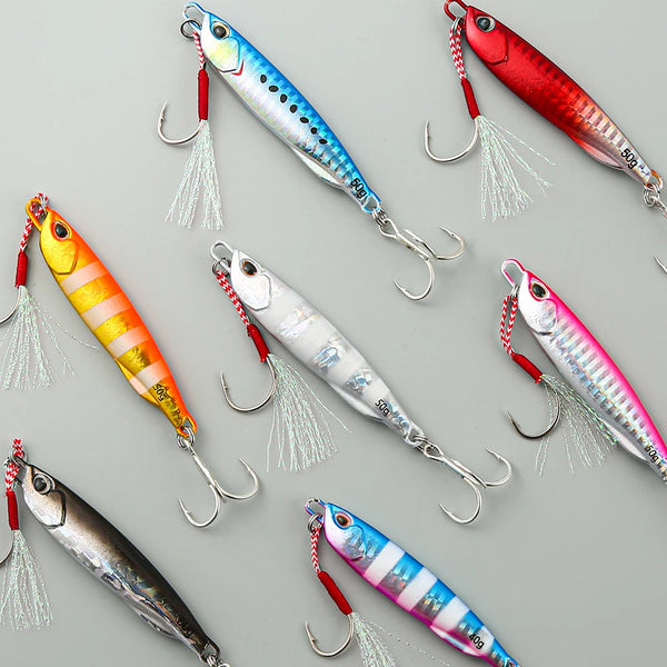 Metal Cast Jig Spoon Shore Casting Fishing Lure