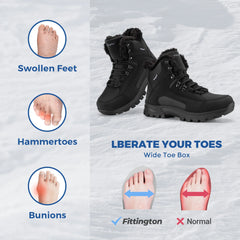 Men's Warm Winter Snow Boots – Wide Fit