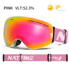 UV400 Anti-Fog Ski & Snowboard Goggles