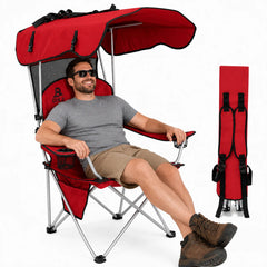 Folding Camping Chair With UPF 50+ Sunshade