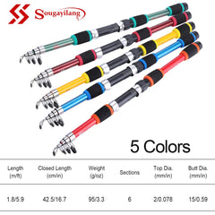 1.8M Telescopic Fiberglass Fishing Rod Children