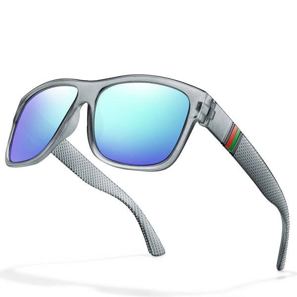 Classic Men Square Polarized Fishing Sunglasses Outdoor Driving Cycling Running Goggles Vintage Large Frame