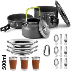 Camping Cookware Set Non Stick Pots For Two
