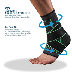 Adjustable Compression Ankle Brace Support Sleeve