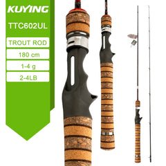 Carbon BFS Spinning Casting Fishing Rod