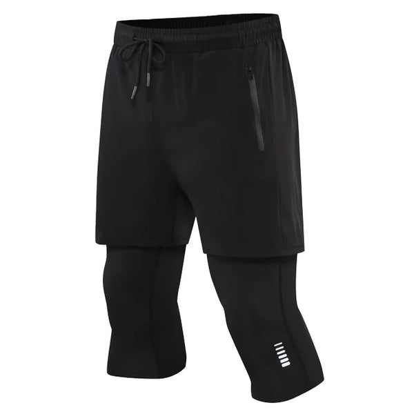 Men's 2 In 1 Quick Dry Compression Shorts