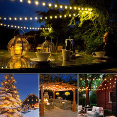 Solar G40 LED Outdoor String Lights with Remote