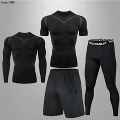 Men's Compression Rashguard Gym Running Training Suit