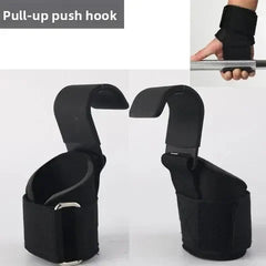 Weight Lifting Hooks with Wrist Straps (1 Pair)