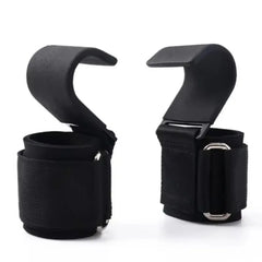 Weight Lifting Hooks with Wrist Straps (1 Pair)