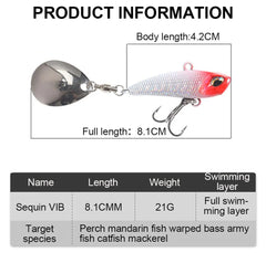 Spinner VIB Fishing Lure with Rotating Tail