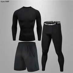 Men's Compression Rashguard Gym Running Training Suit