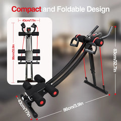 Foldable Ab Machine Core Trainer LCD
