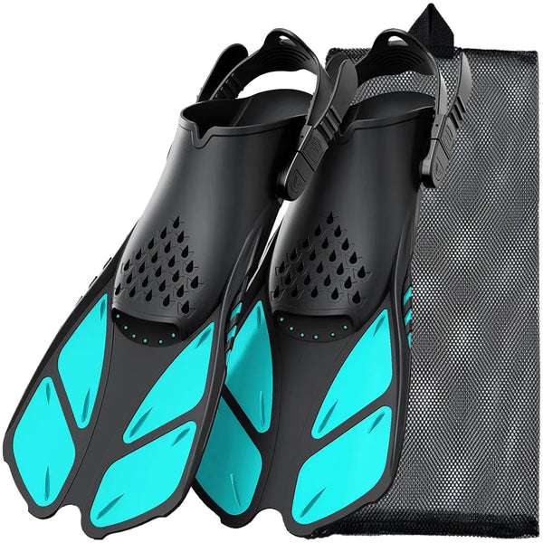 Adjustable Open Heel Snorkel Fins Adult Swimming