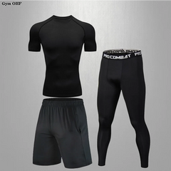 Men's Compression Rashguard Gym Running Training Suit
