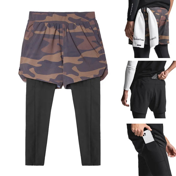 Men's 2 In 1 Quick Dry Compression Pants