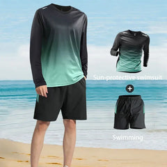 Men's Long Sleeve Sun Protective Swimming Suit