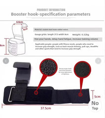 Weight Lifting Hooks with Wrist Straps (1 Pair)