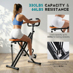 Foldable Home Squat Machine Adjustable Resistance 330LB