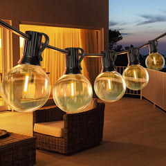 Solar G40 LED Outdoor String Lights with Remote