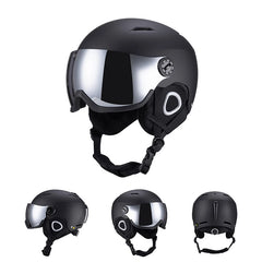 Professional Ski Helmet with Integrated Goggles