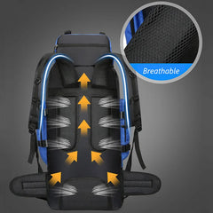 90L Waterproof Hiking Camping Backpack Large Capacity