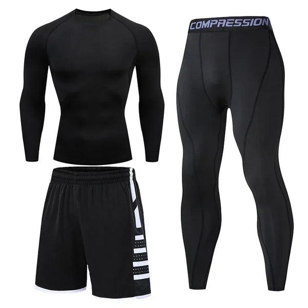 Men's Compression Running Tracksuit Fitness Sportswear Set