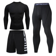 Men's Compression Running Tracksuit Fitness Sportswear Set