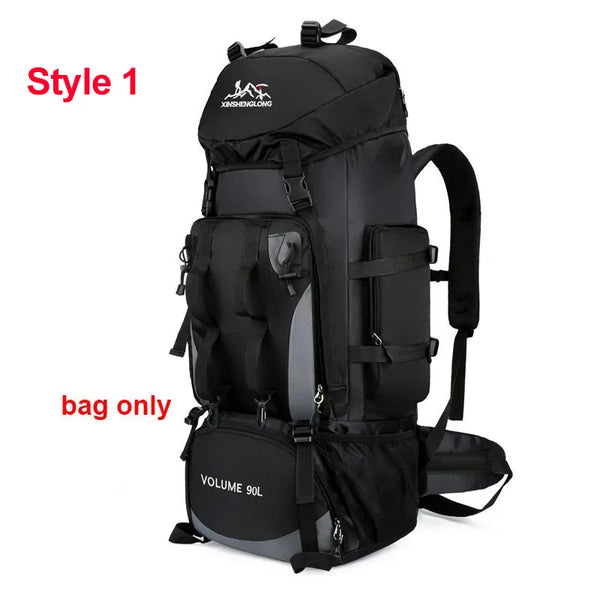 90L Waterproof Hiking Camping Backpack Large Capacity