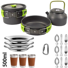 Camping Cookware Set Non Stick Pots For Two