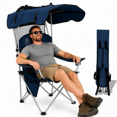 Folding Camping Chair With UPF 50+ Sunshade