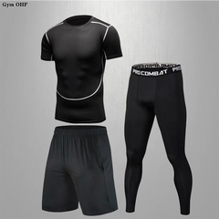 Men's Compression Rashguard Gym Running Training Suit