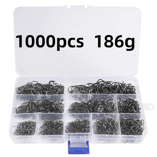 Carbon Steel Sharp Barbed Fishing Hooks 3#-12#