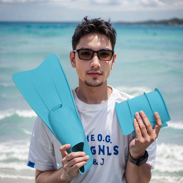 Professional TPR Swimming Fins Diving Snorkeling Flippers