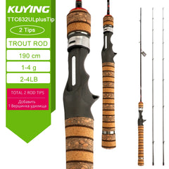 Carbon BFS Spinning Casting Fishing Rod